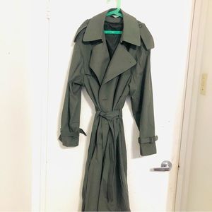 Oversized Olive Green London Fog Coat